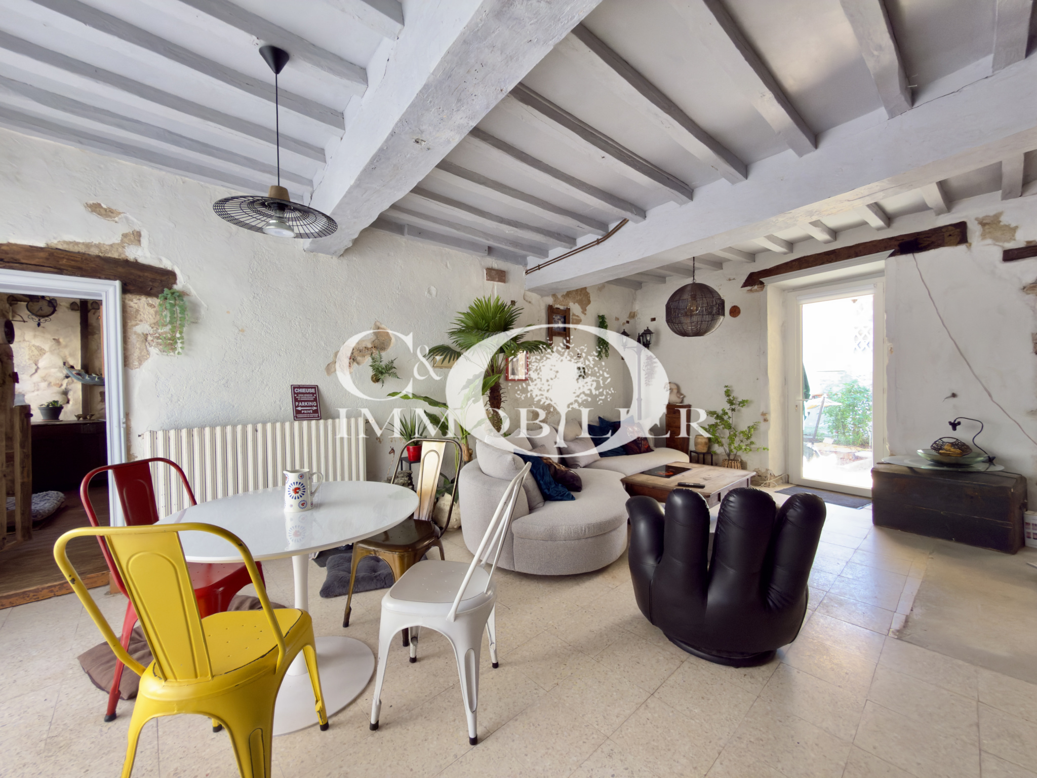 Maison de bourg - 2 chambres - bureau - cour de 50 m2